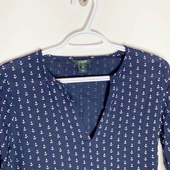 J Crew factory crinkle cotton anchor tunic size XXS - Picture 3 of 10